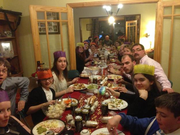 Here's the whole crew for Christmas Dinner