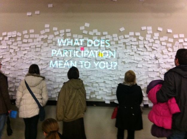 Exhibit on the question-  What does participation mean to you?