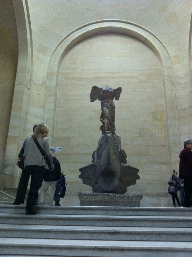 The Winged Victory of Samothrace is a 2nd century BC marble sculpture of the Greek goddess Nike.