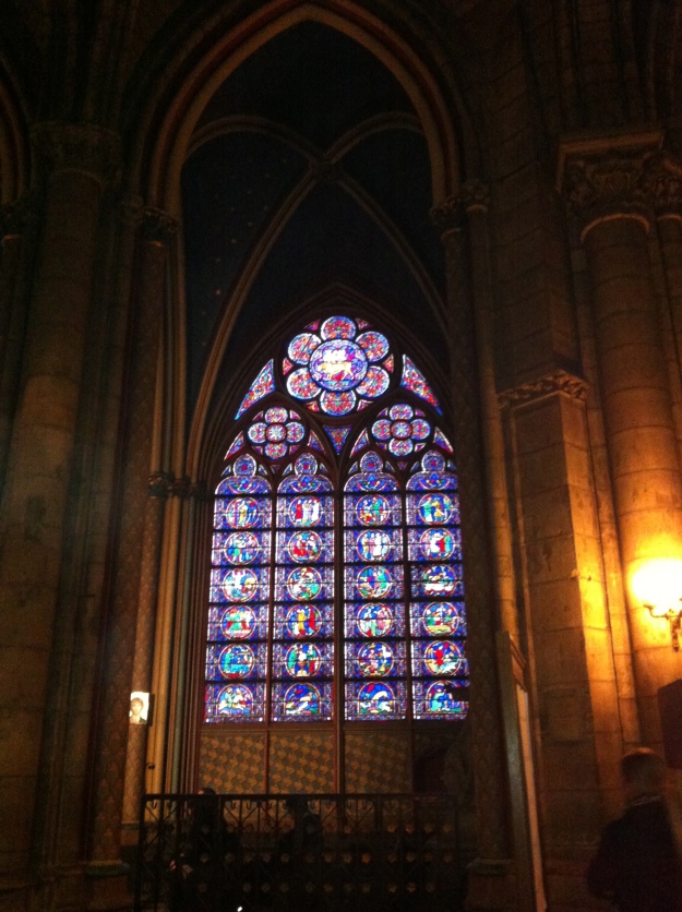 Exquisite color in the stained glass windows.