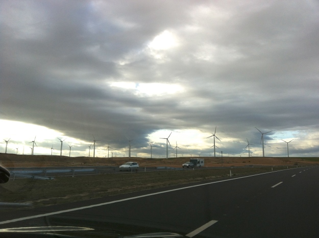 Windmills along the motorway