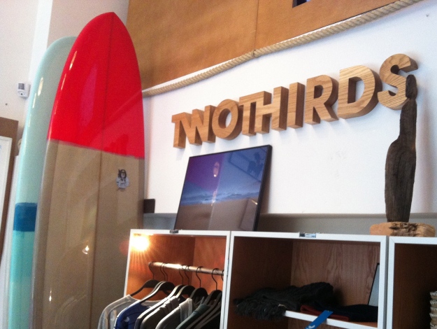 The TWOTHIRDS Store in San Sebastián, a business which clearly values the world's oceans!  .
