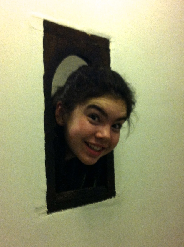Look what Grace found  a small window connecting her bedroom to the hallway.