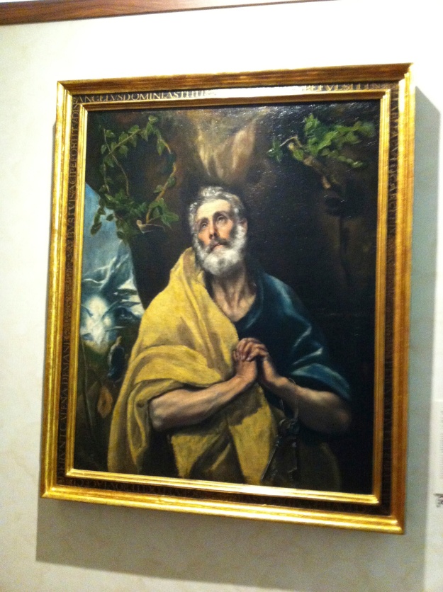 El Greco was the first painter to show St. Peter on his own as the subject with tears present.