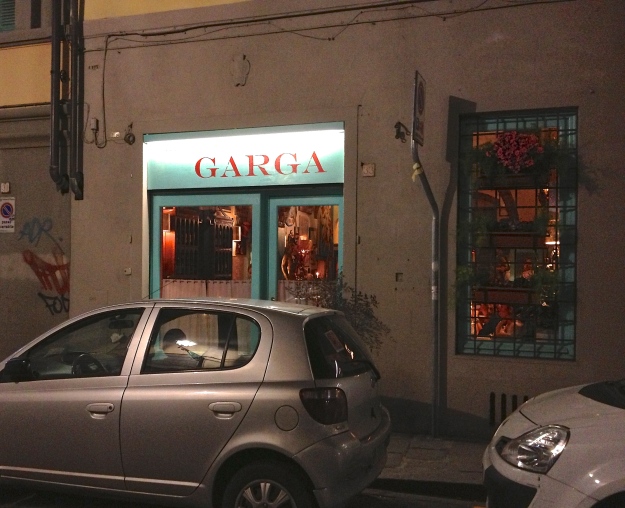 Best dinner in Florence at the Garga Trattoria 