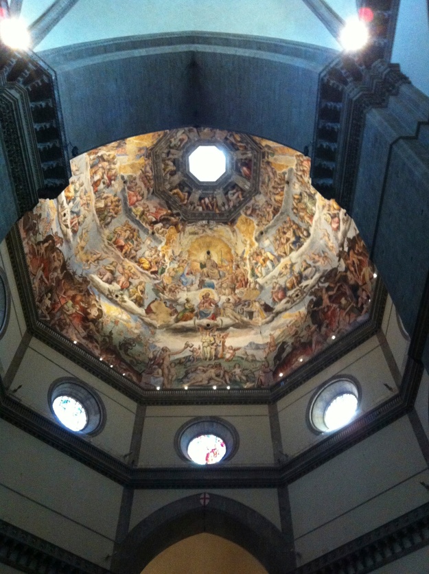 Giorgio Vasari and Federico Zuccari’s painting, The Last Judgment, which is painted on the inside of the dome.