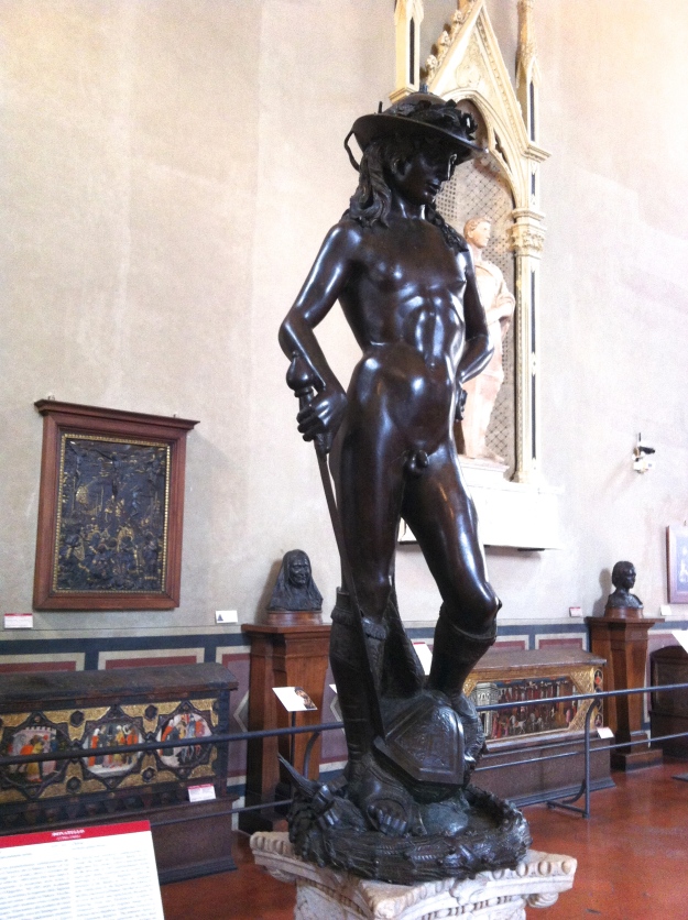 Donatello's bronze very different depiction of  David 