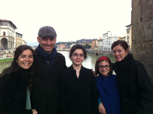 Group photo on the The Ponte Vecchio 