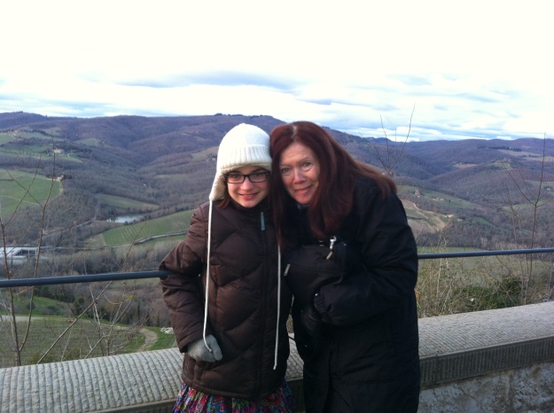 Emmie and Mom in Radda